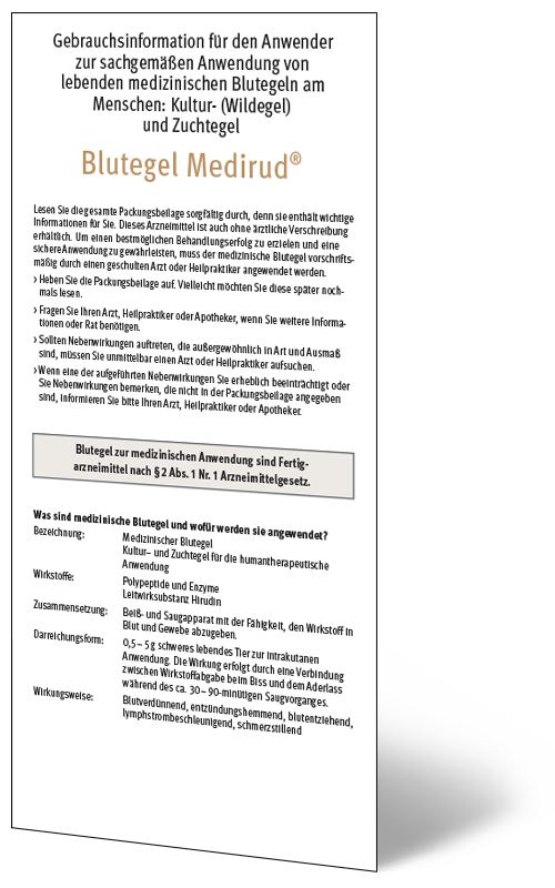 package insert Blutegel Medirud®